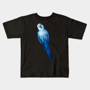 Playful Blue Spix Happy pet macaw parrot Kids T-Shirt